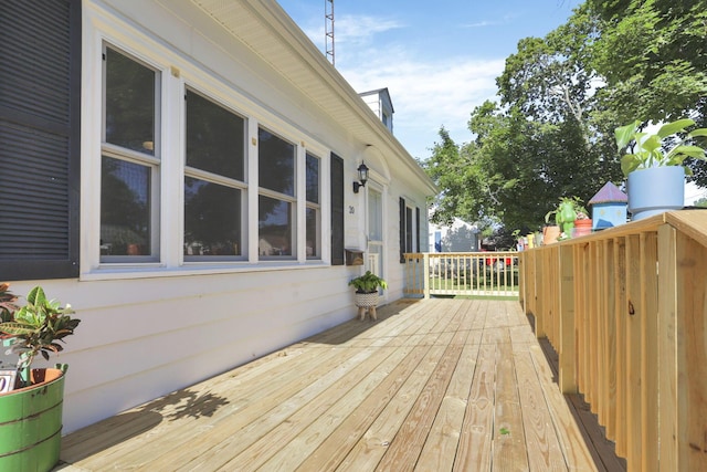 view of wooden terrace