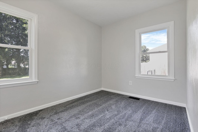 unfurnished room with carpet flooring