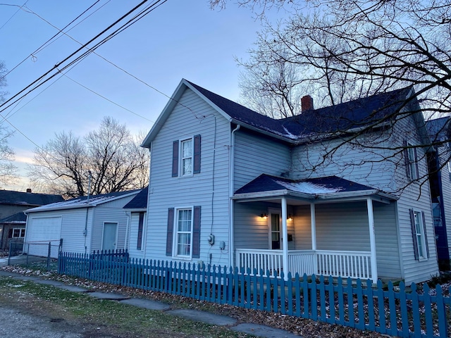 view of front of house with a porch