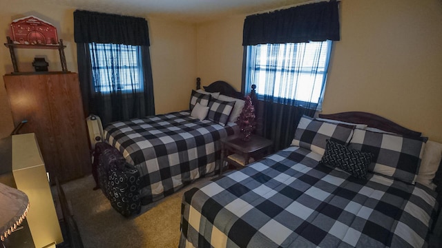 view of carpeted bedroom