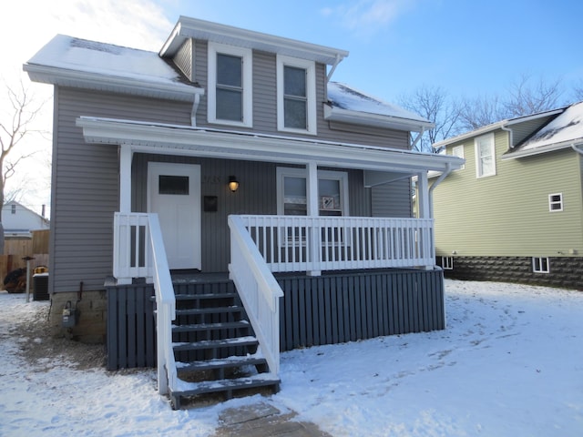 view of front of house with covered porch