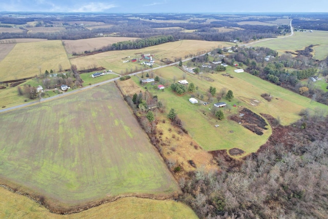 bird's eye view featuring a rural view