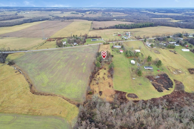 bird's eye view featuring a rural view