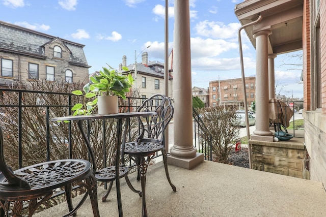 view of balcony