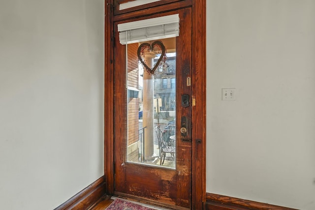 view of doorway to property