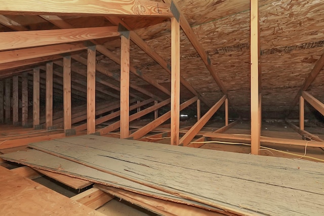 view of attic