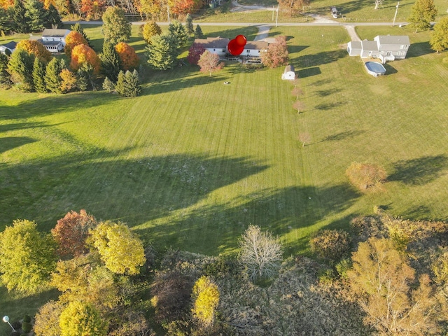 aerial view with a rural view