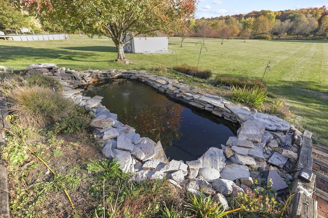 details featuring a small pond