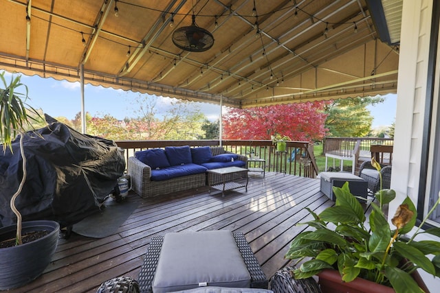 deck with outdoor lounge area