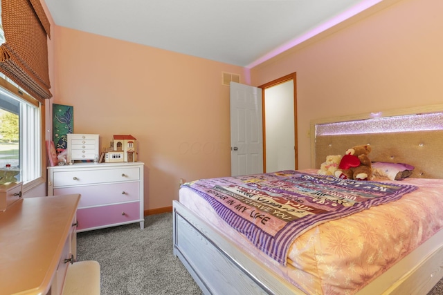 view of carpeted bedroom