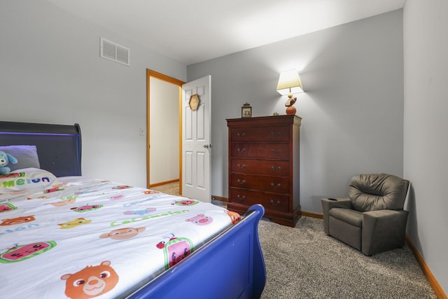 view of carpeted bedroom