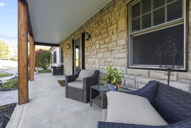 view of patio with covered porch