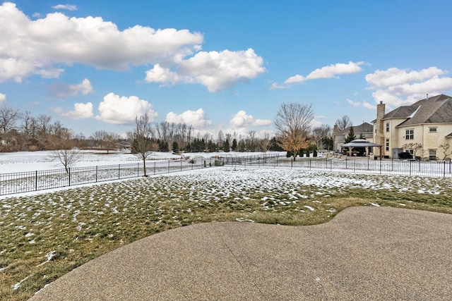 view of snowy yard