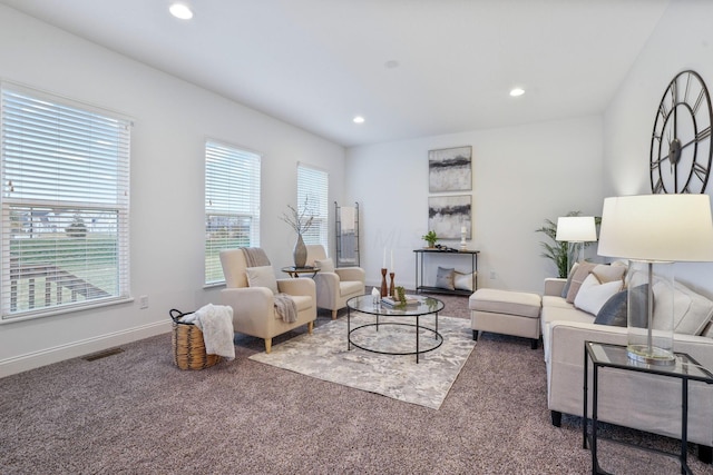 view of carpeted living room