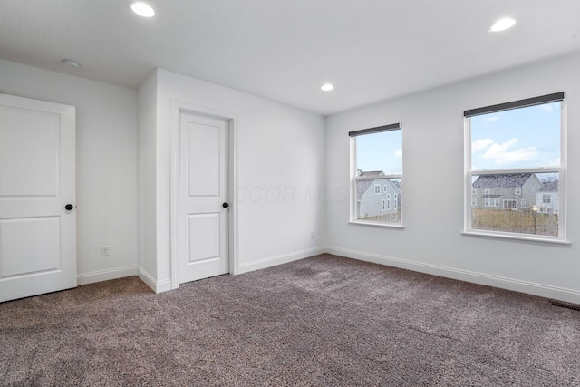 view of carpeted empty room