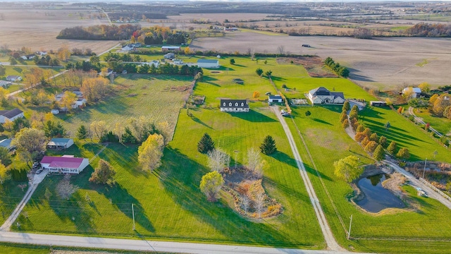 aerial view featuring a rural view