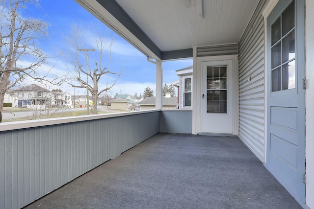 balcony featuring a residential view