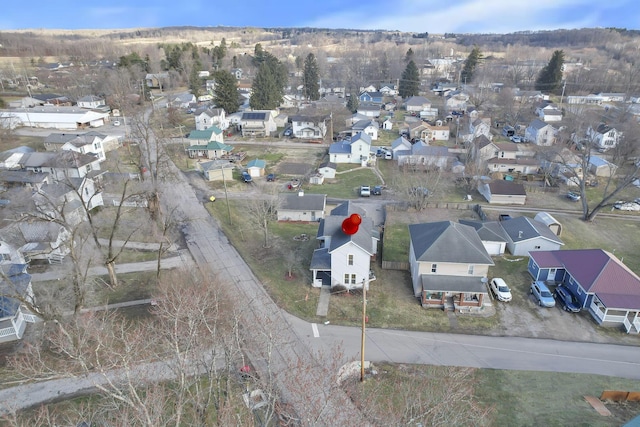 aerial view with a residential view