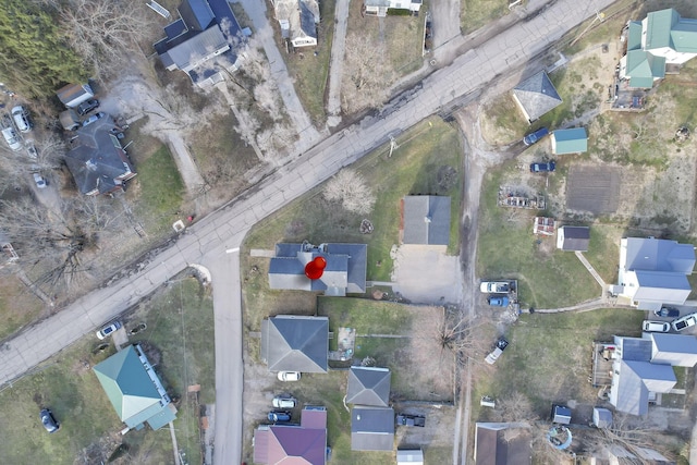 aerial view with a residential view