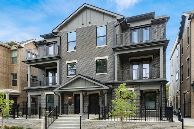 view of property with a balcony