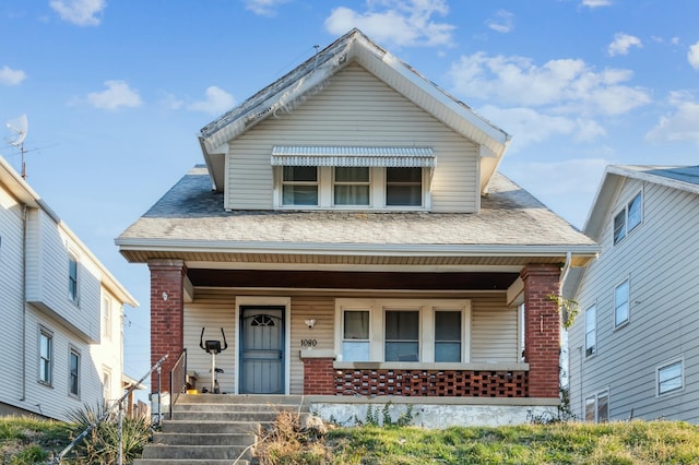 view of front of property featuring a porch