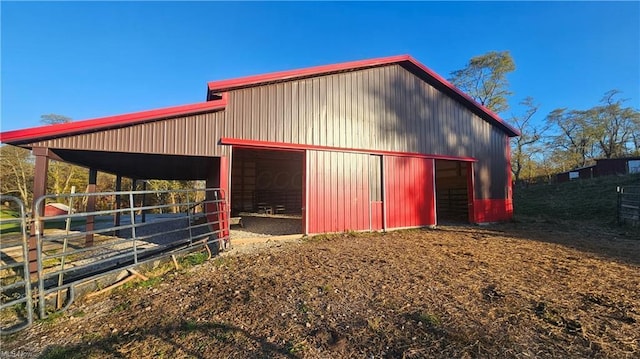 view of horse barn