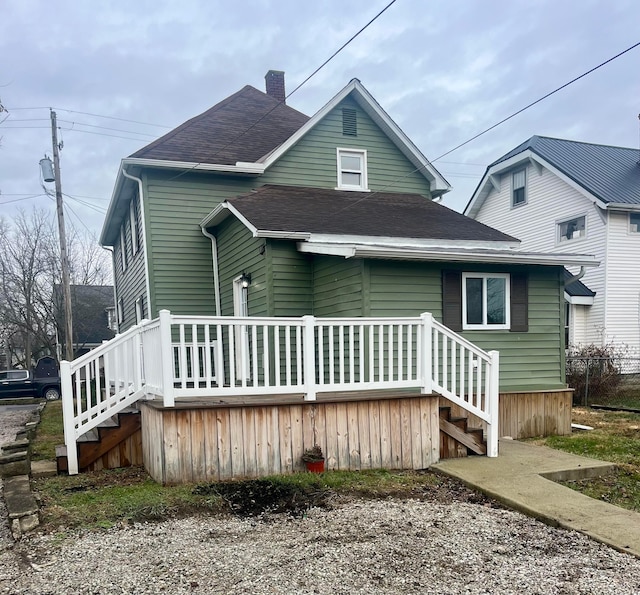 view of rear view of property