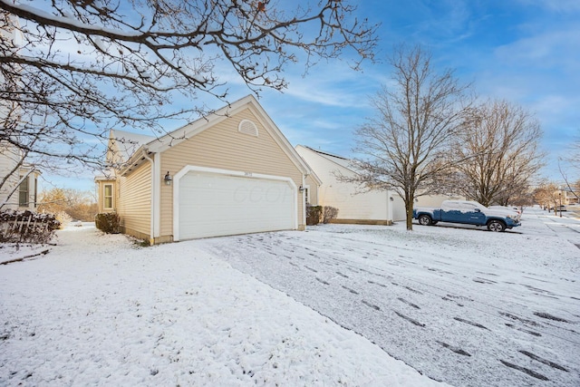 view of snowy exterior