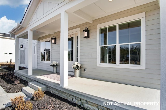 view of patio / terrace with a porch