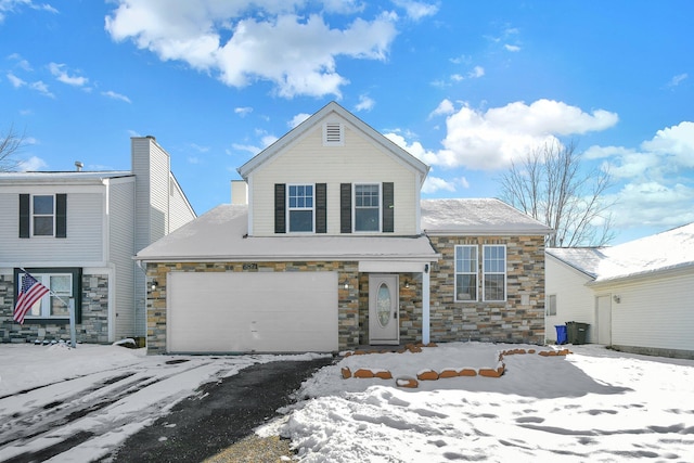 view of front of home featuring a garage