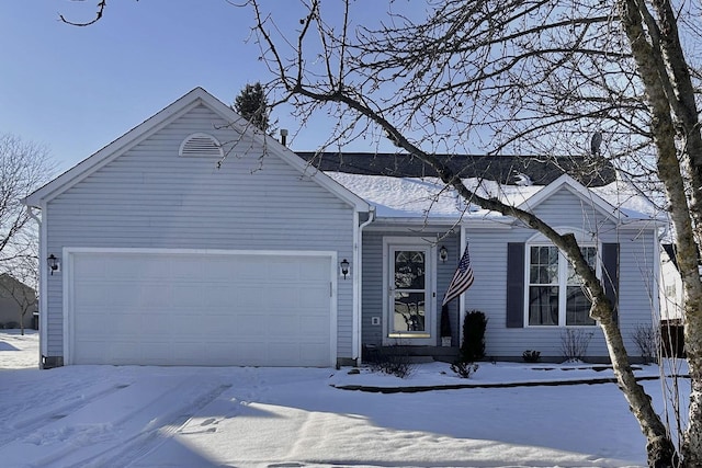 ranch-style house with a garage