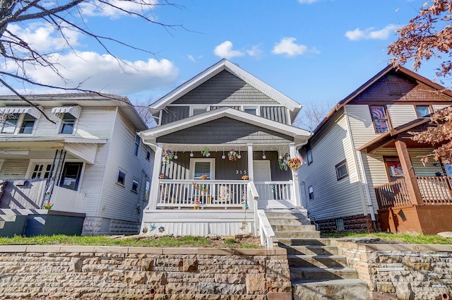 view of front of house with a porch