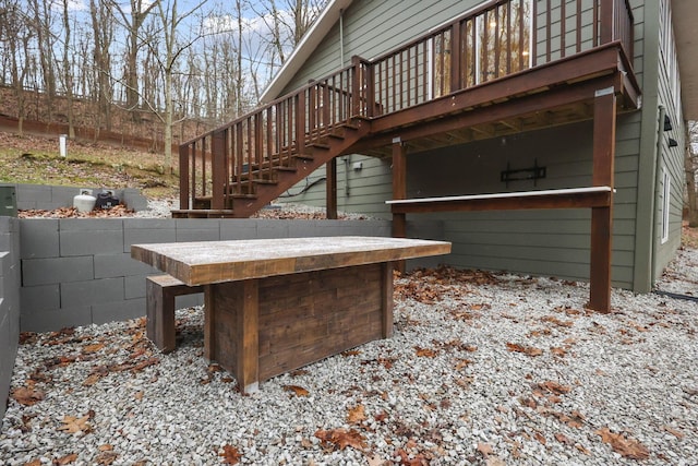 view of patio / terrace with a deck