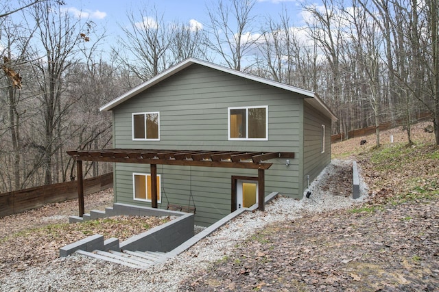 view of rear view of property