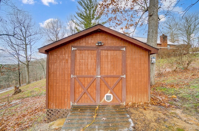 view of outdoor structure