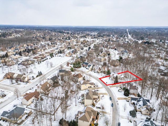 view of snowy aerial view