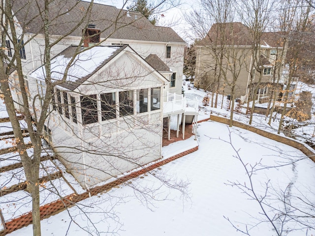 exterior space with a wooden deck