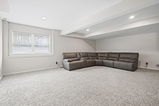 view of carpeted living room