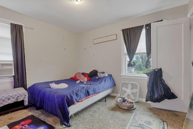 bedroom with carpet flooring