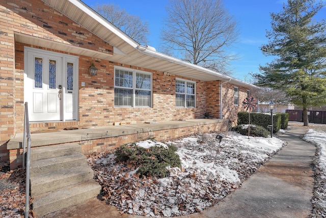 view of snowy exterior