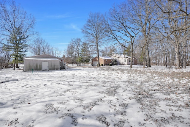 view of snowy yard