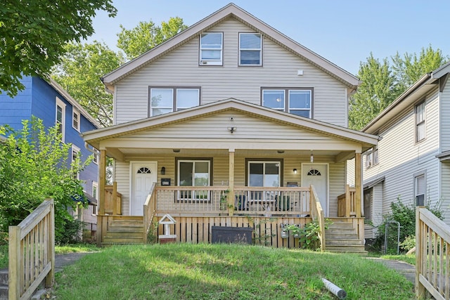 view of front of house featuring covered porch