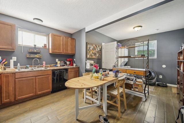 kitchen featuring sink and black dishwasher