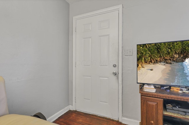 entryway featuring dark hardwood / wood-style floors