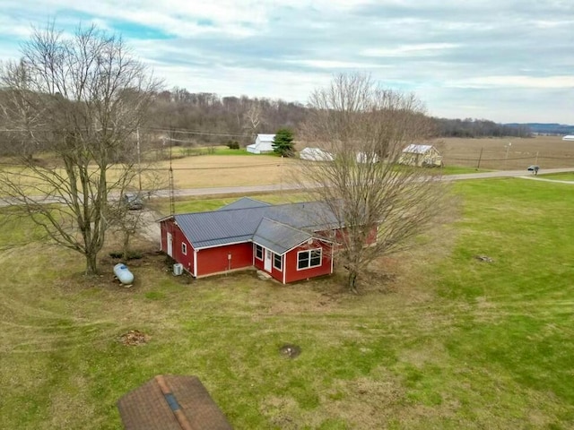 bird's eye view with a rural view