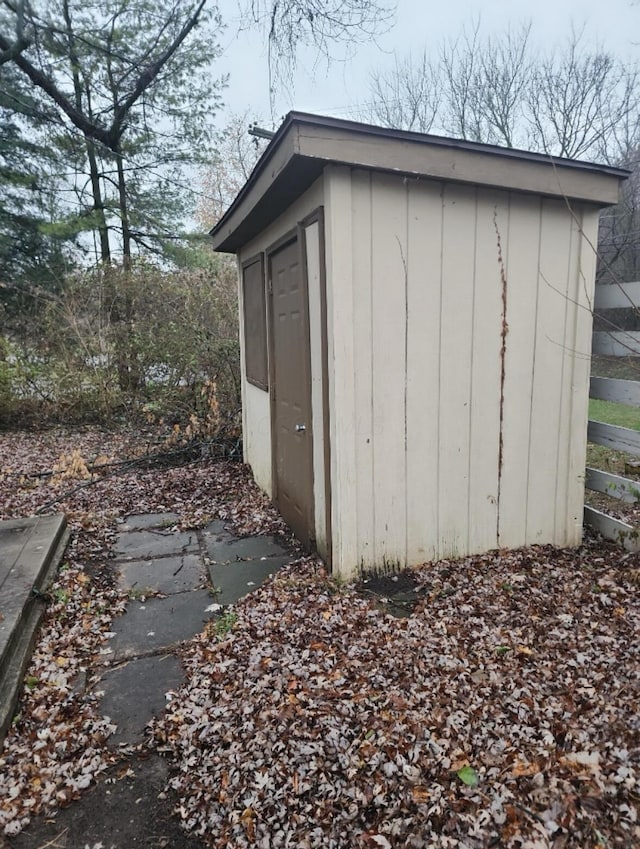 view of shed