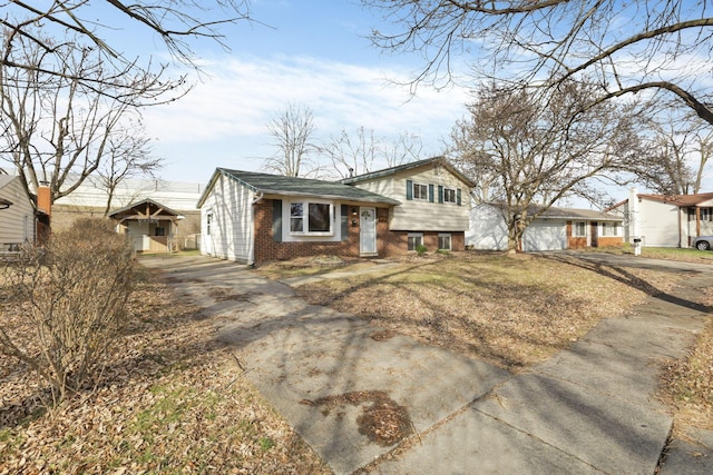 view of split level home