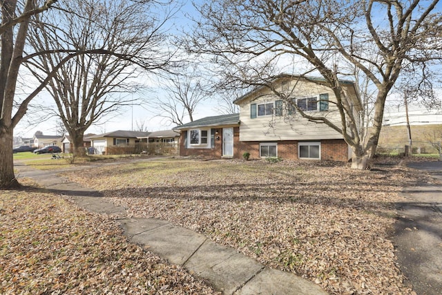 view of split level home