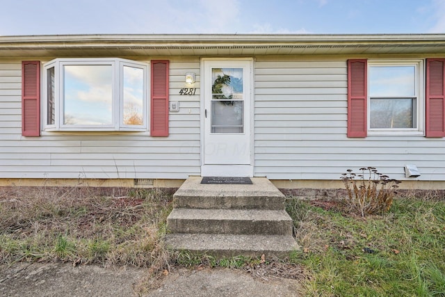 view of doorway to property