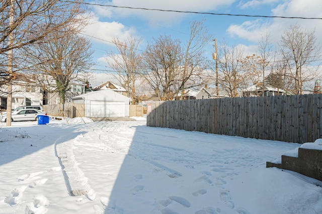 view of snowy yard